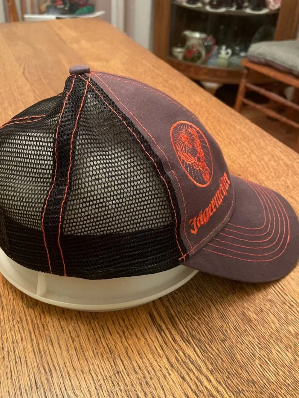 Jagermeister Brown w/Orange Highlights Snapback Trucker Hat Cap